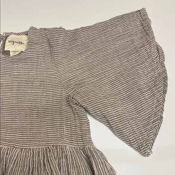Vignette Girl's Striped Gray Dress Size 8Y - Picture 4 of 5